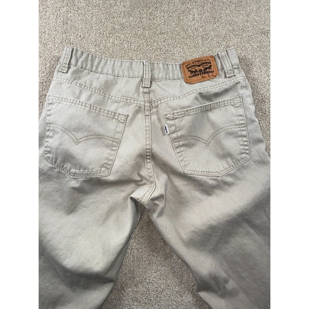 Levis 508 Pants Boys 18 Gray Cotton Logo Mid Rise Tapered Leg Everyday Wear - Picture 3 of 12